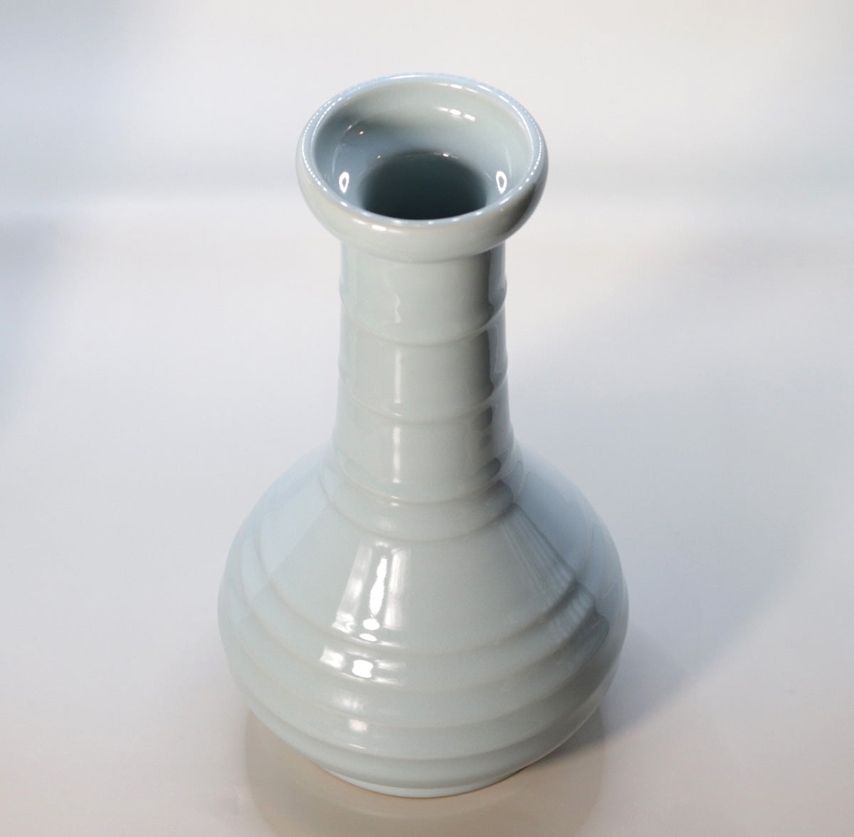 Blue bamboo shoot vase (large) Suwa Sozan
