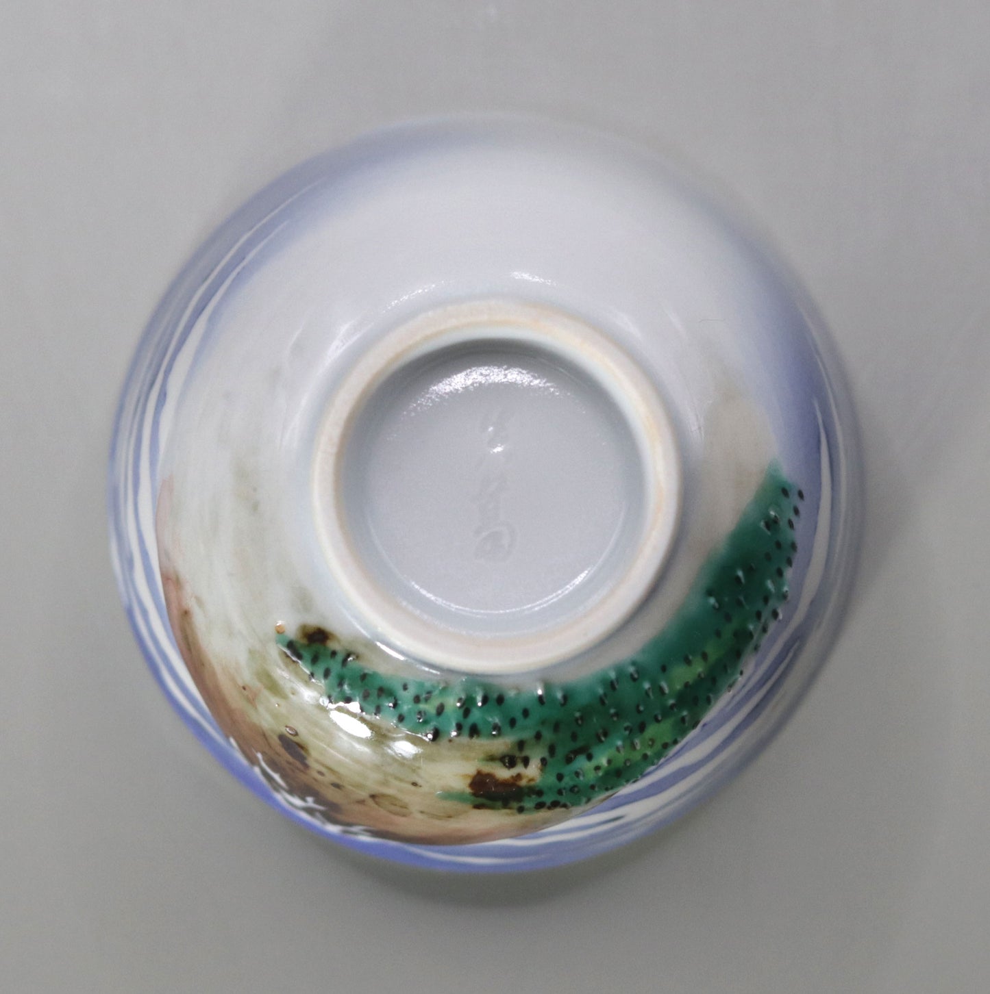 Hokusai Red Fuji Sake Cup by Kosai Miyagawa