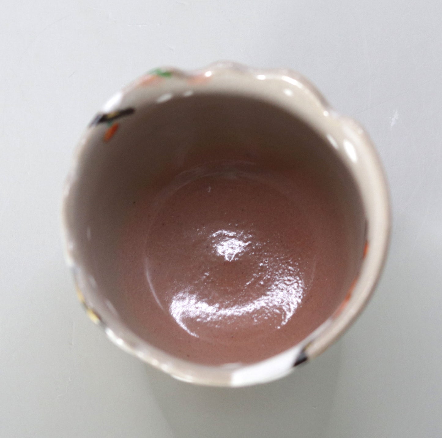Kenzan's Snow-covered Plum Blossom Sake Cup by Kosai Miyagawa