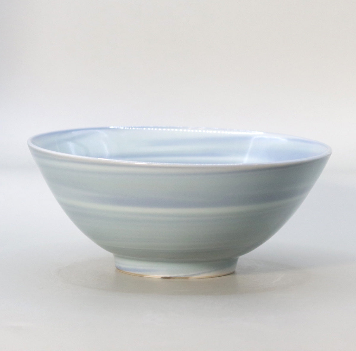 Kneaded celadon tea bowl, Suwa Sozan