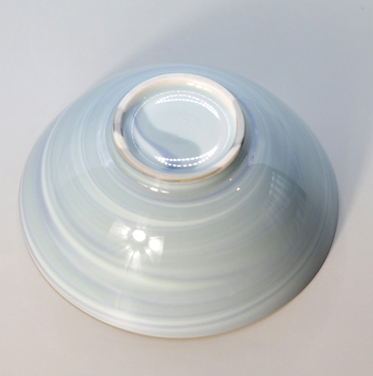 Kneaded celadon tea bowl, Suwa Sozan