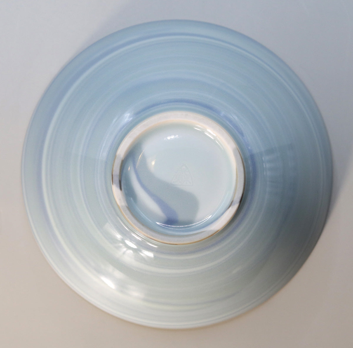 Kneaded celadon tea bowl, Suwa Sozan