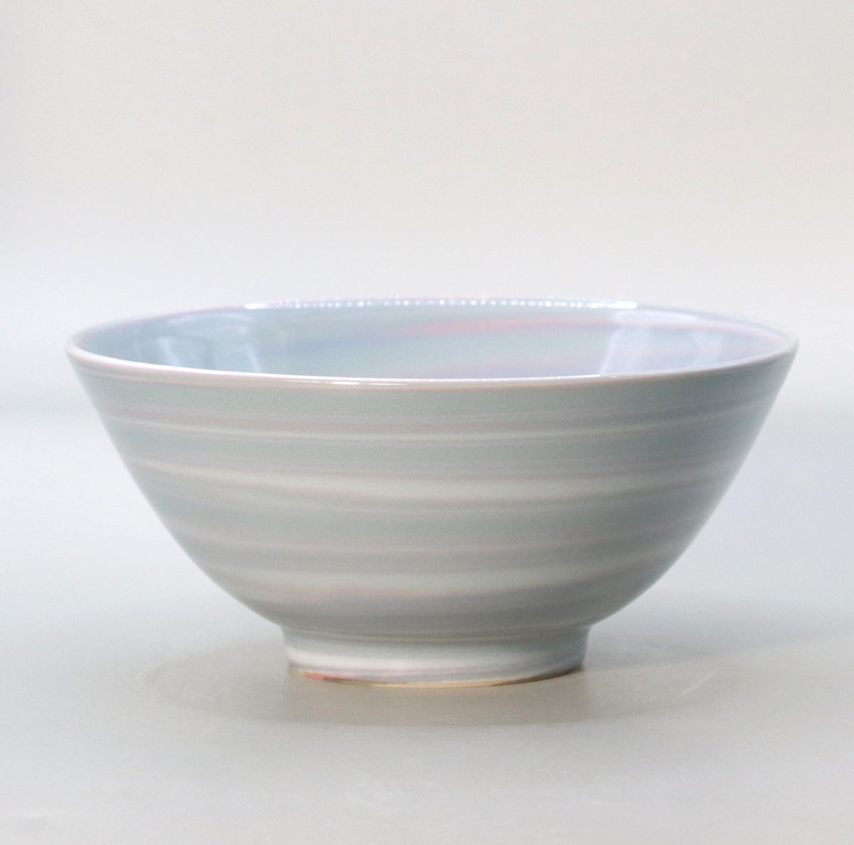 Nerikomi blue star birth tea bowl Suwa Sozan