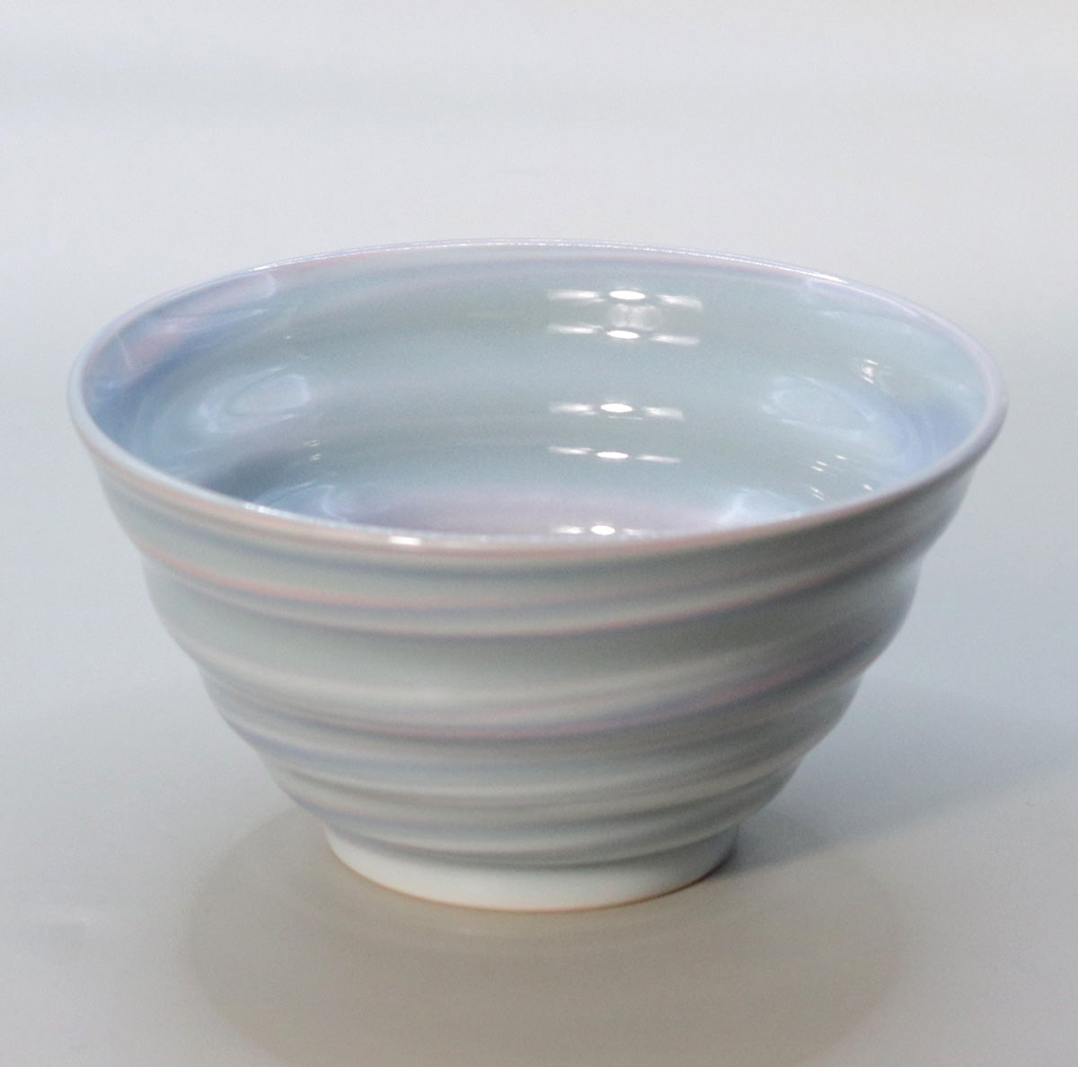 Blue porcelain twisted star birth tea bowl Suwa Sozan