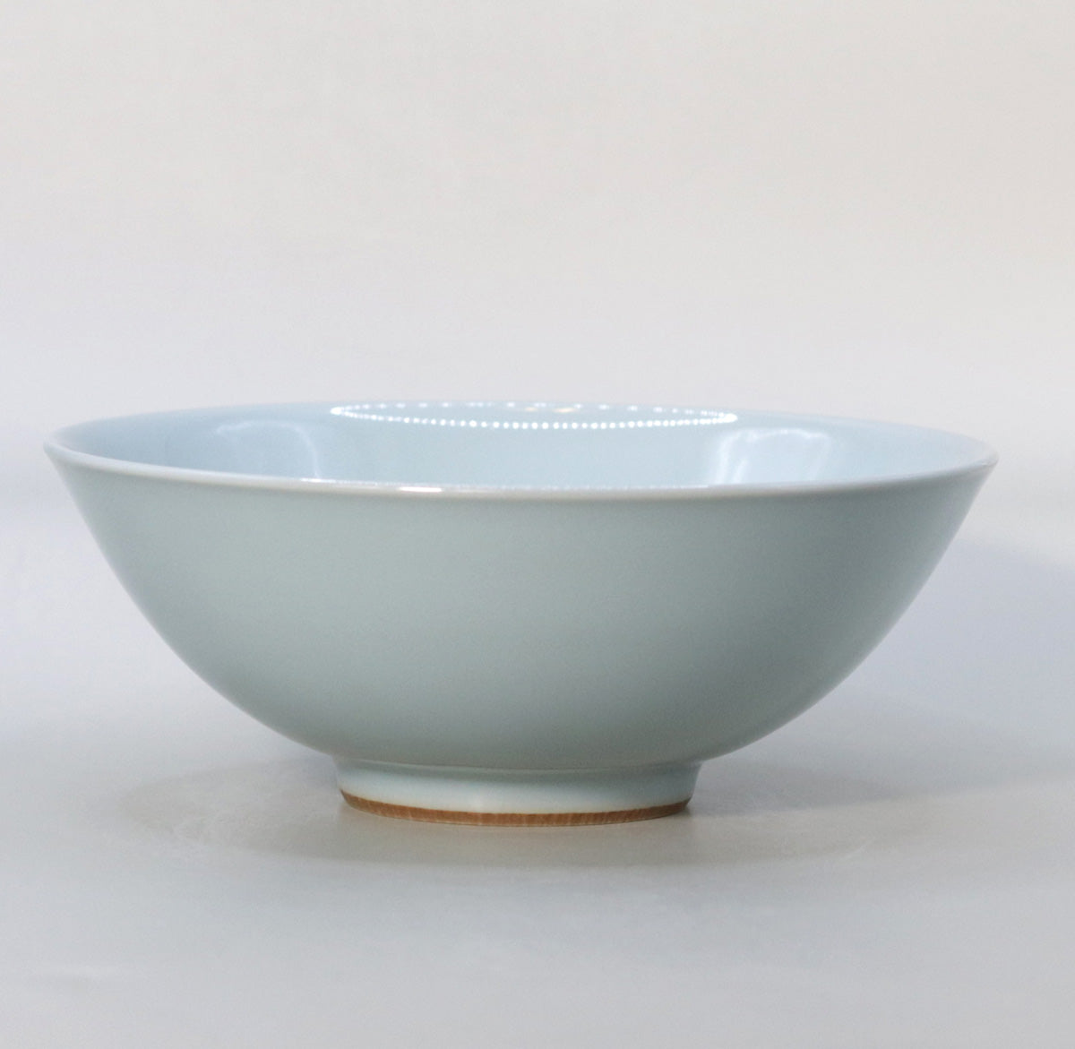 Blue porcelain flat tea bowl Suwa Sozan