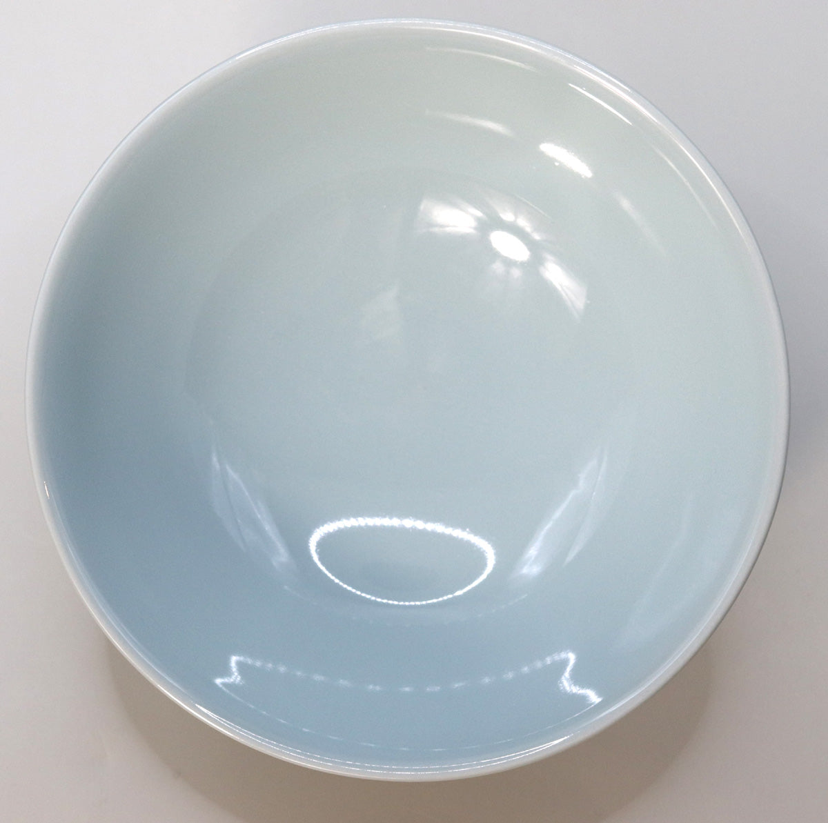 Blue porcelain flat tea bowl Suwa Sozan