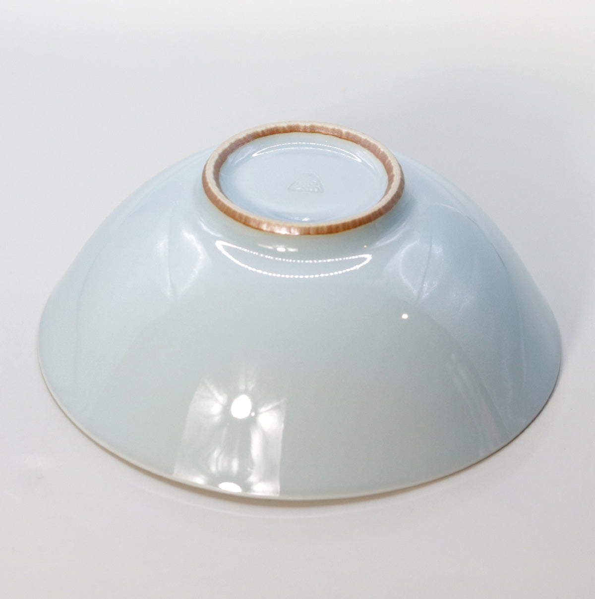 Blue porcelain flat tea bowl Suwa Sozan