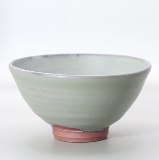 Japanese tea ceremony Celadon glazed tea bowl by Toshinari Ichino