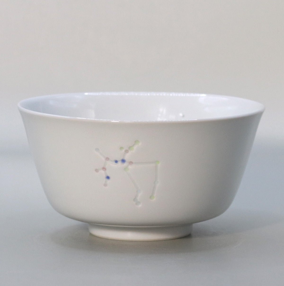 White Porcelain Firefly Constellation Tea Cup Scorpio Sagittarius Suwa Sozan