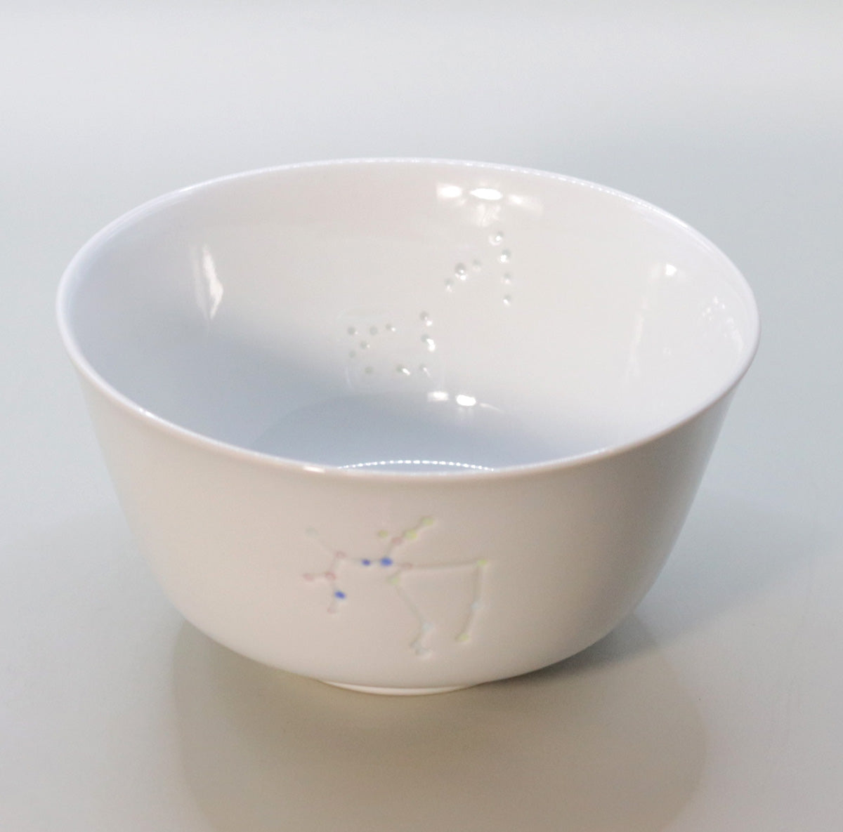 White Porcelain Firefly Constellation Tea Cup Scorpio Sagittarius Suwa Sozan