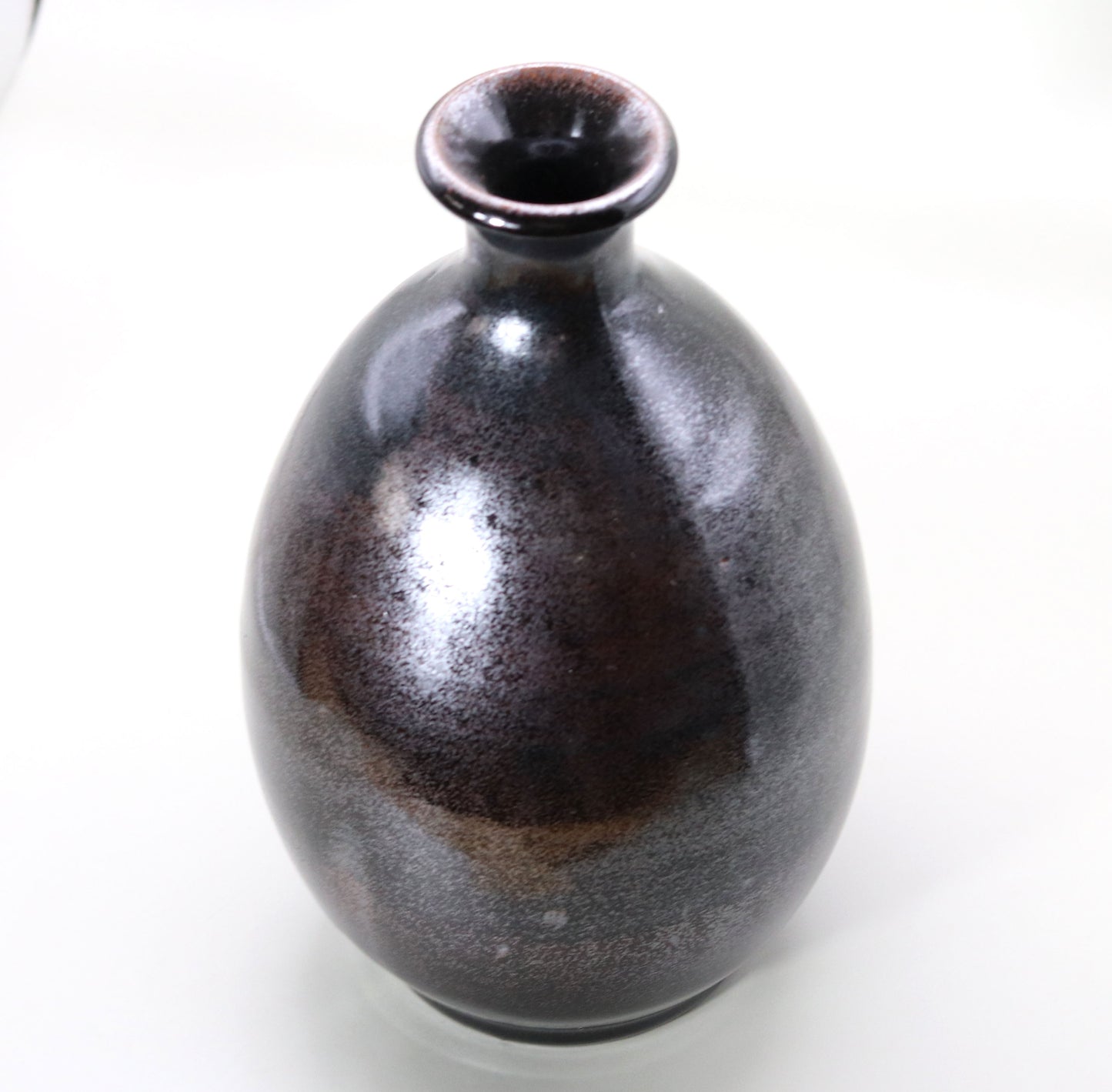 鉄釉花入 市野正大