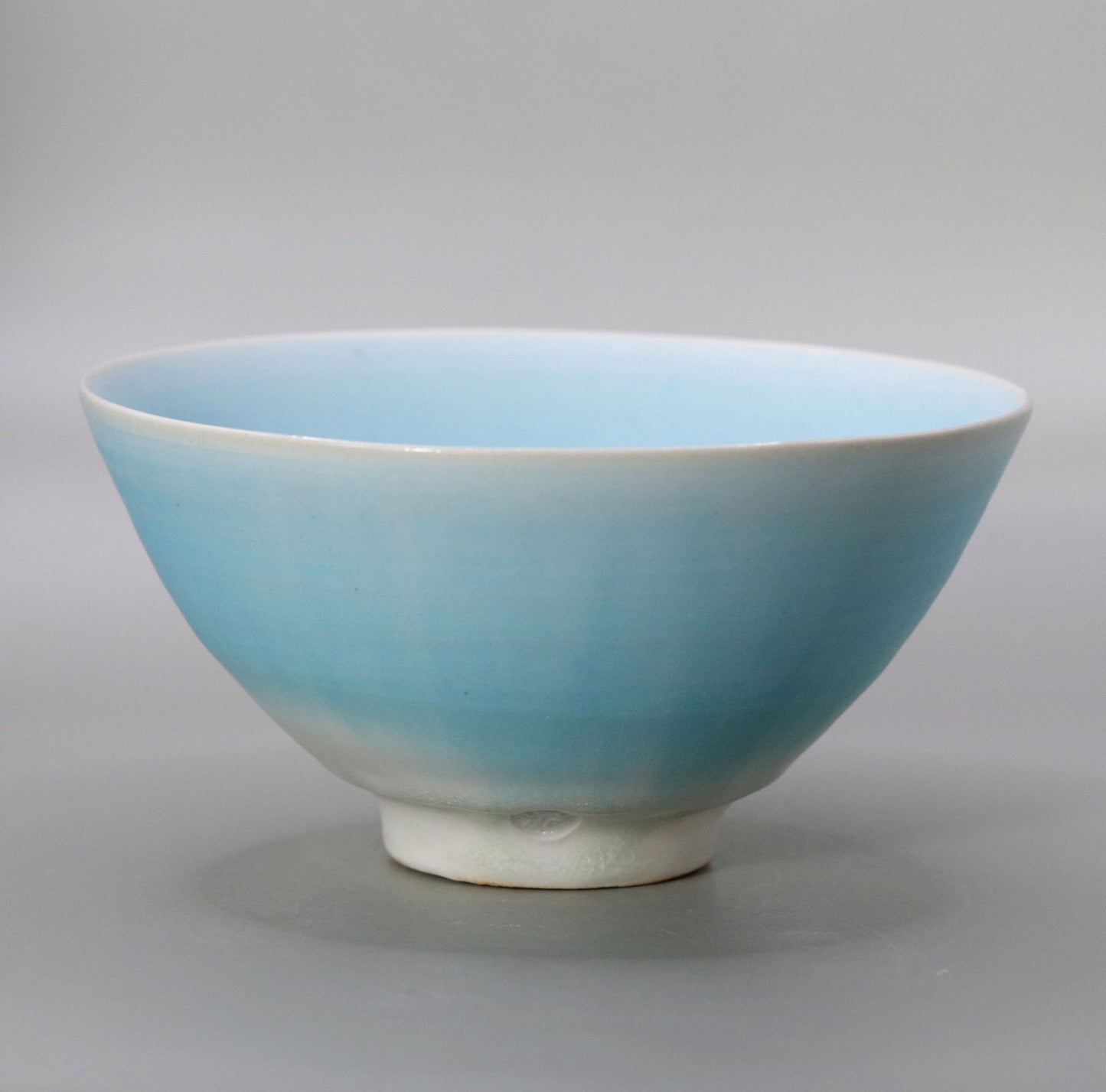 Blue glaze tea bowl by Yotaro Takemura