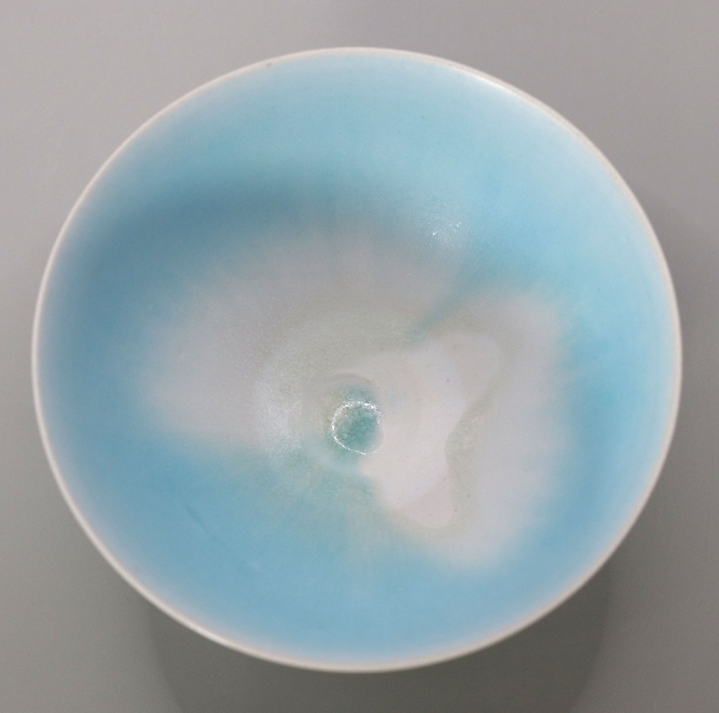 Blue glaze tea bowl by Yotaro Takemura