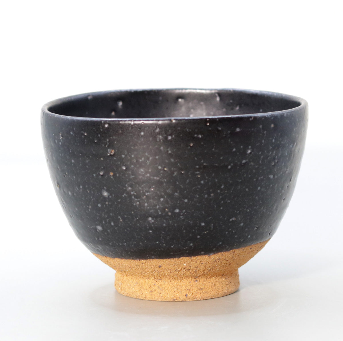 Black Glazed New Moon Tea Bowl by Suwa Sozan