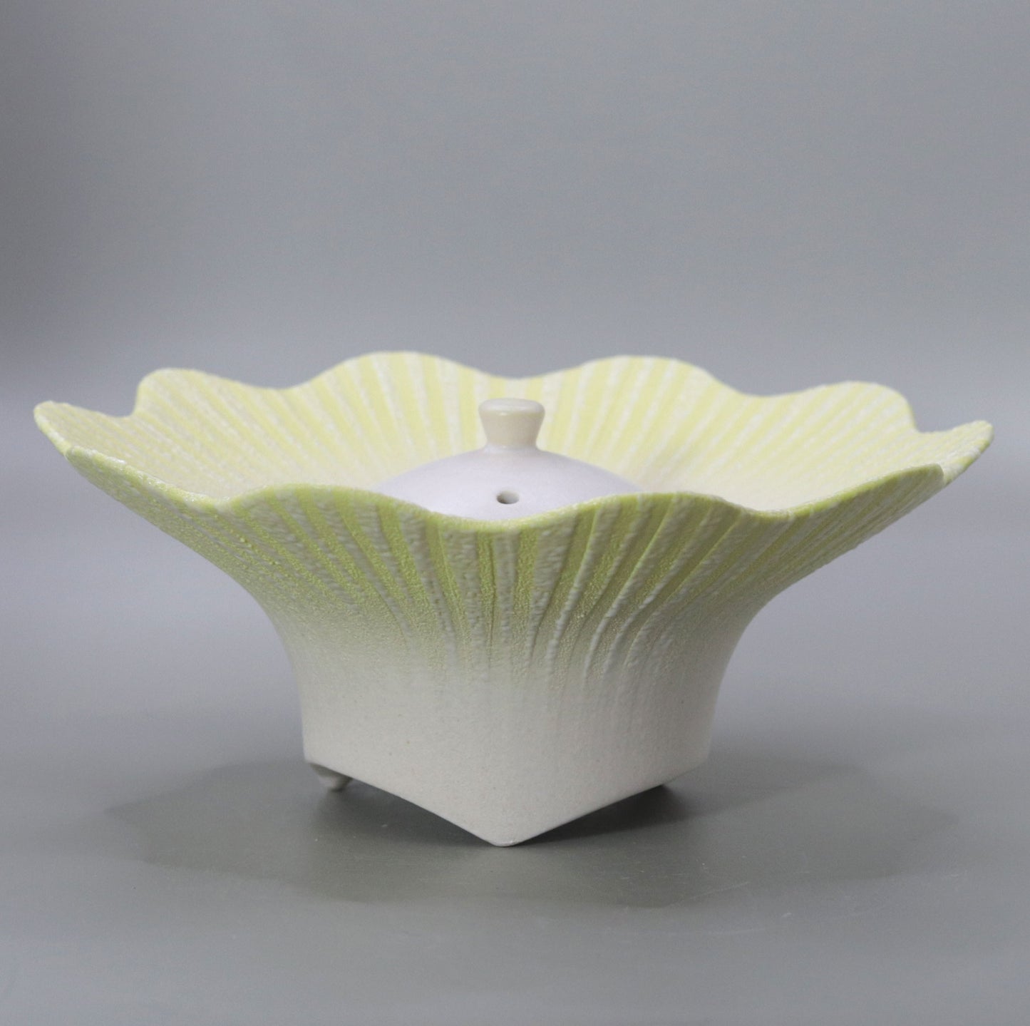 Glazed clay incense burner by Yotaro Takemura