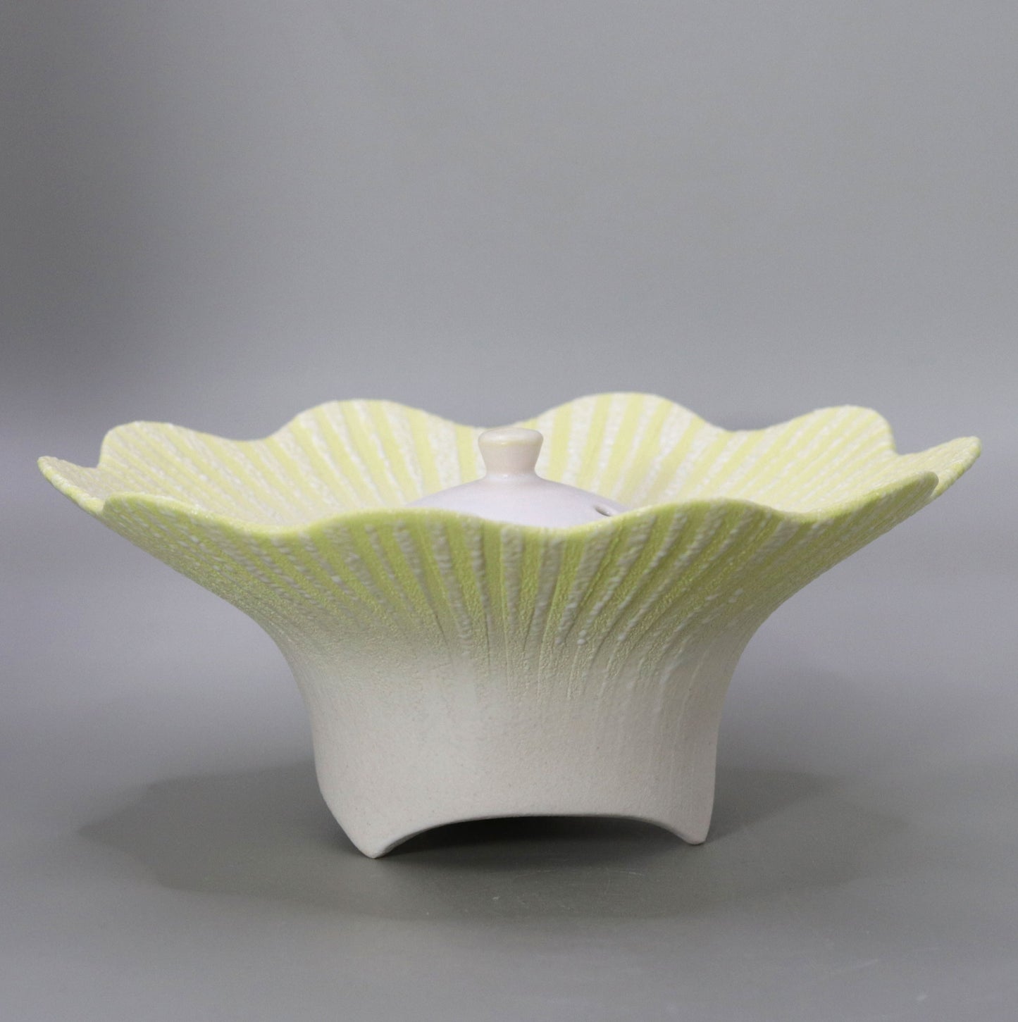 Glazed clay incense burner by Yotaro Takemura