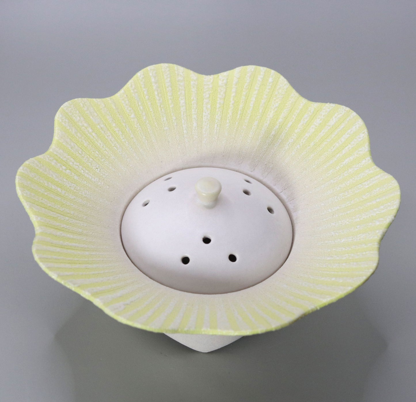 Glazed clay incense burner by Yotaro Takemura