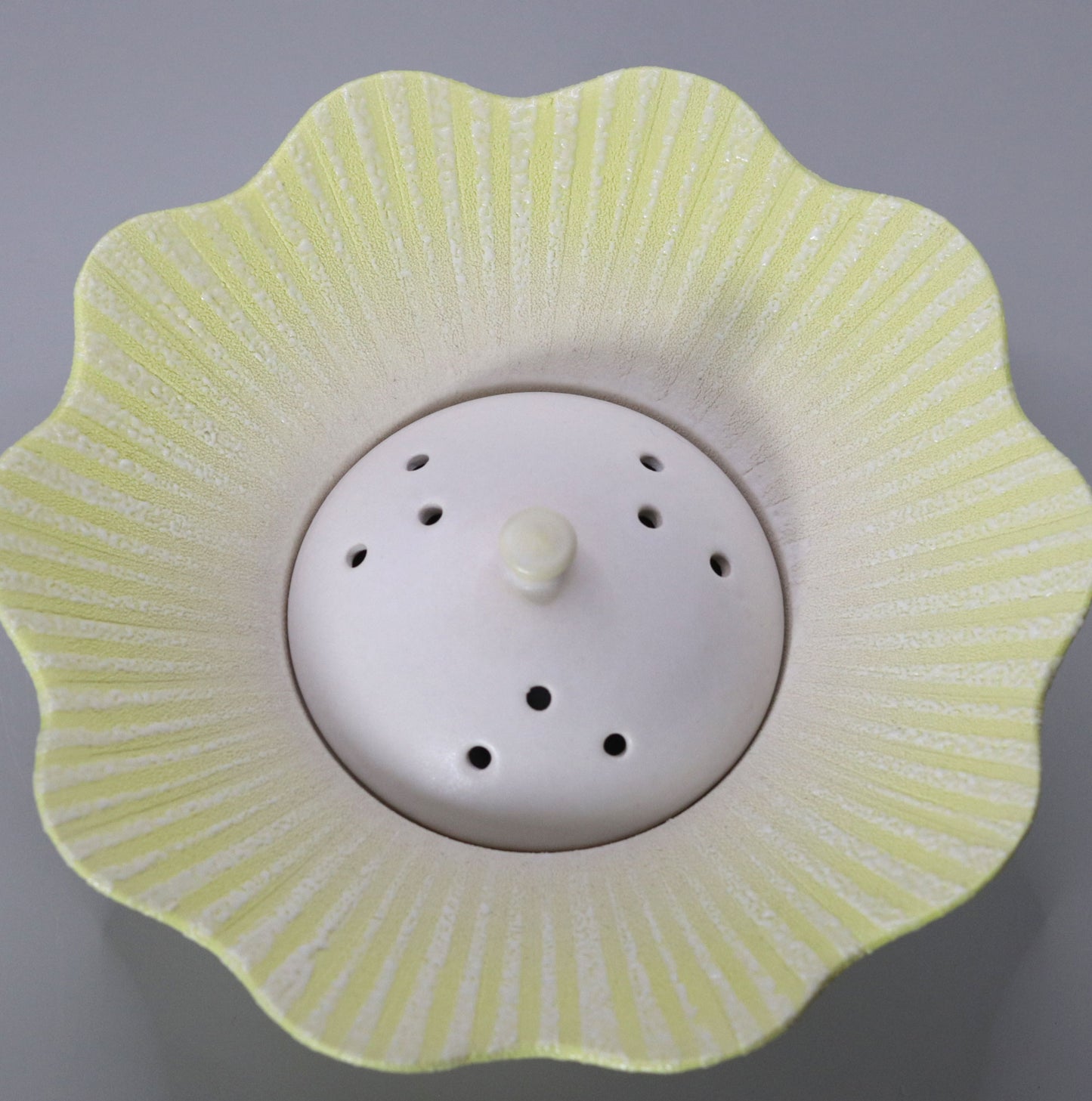 Glazed clay incense burner by Yotaro Takemura