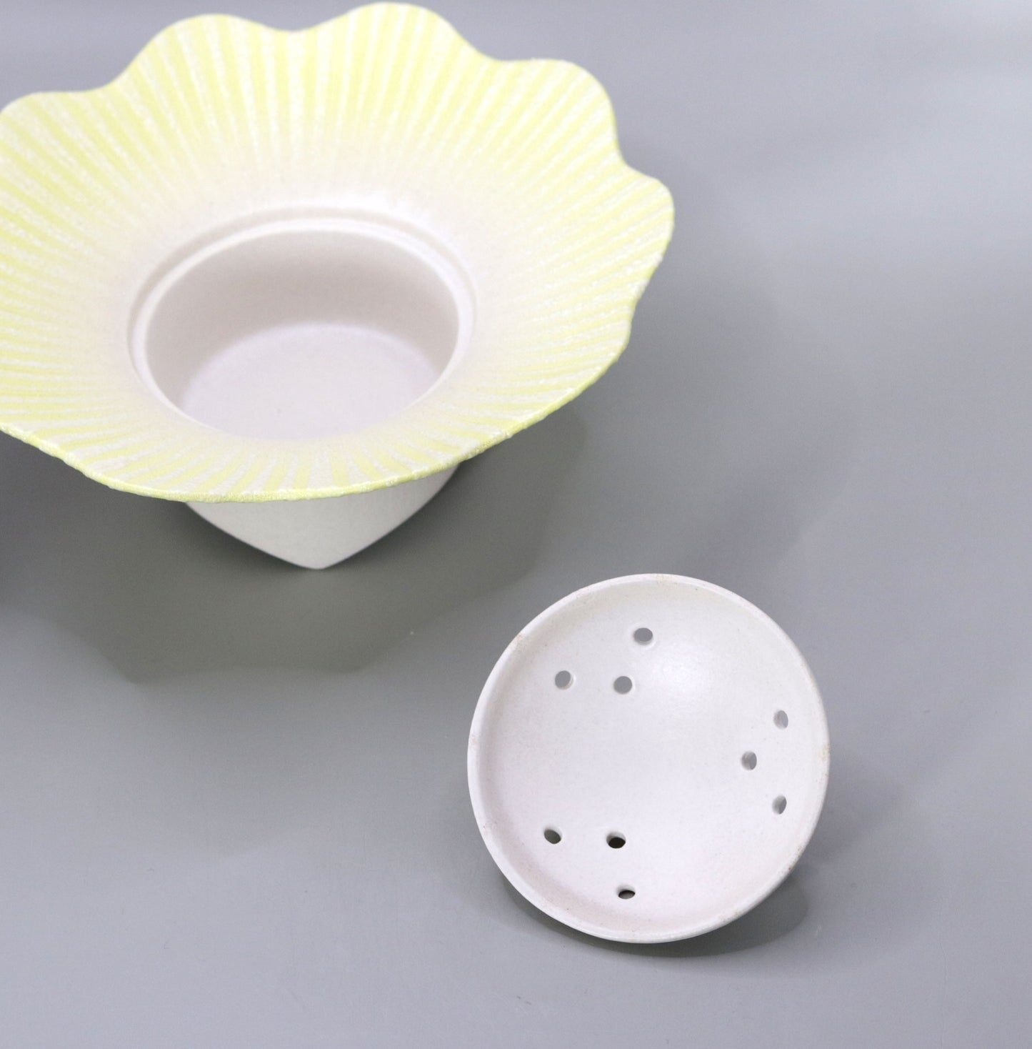 Glazed clay incense burner by Yotaro Takemura