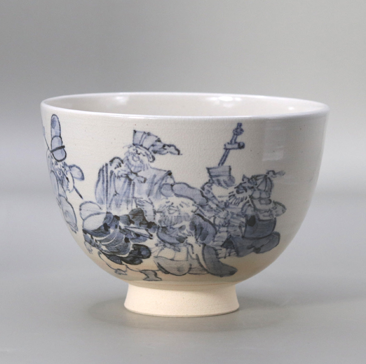 茶盌呉須画七福神 高橋道八