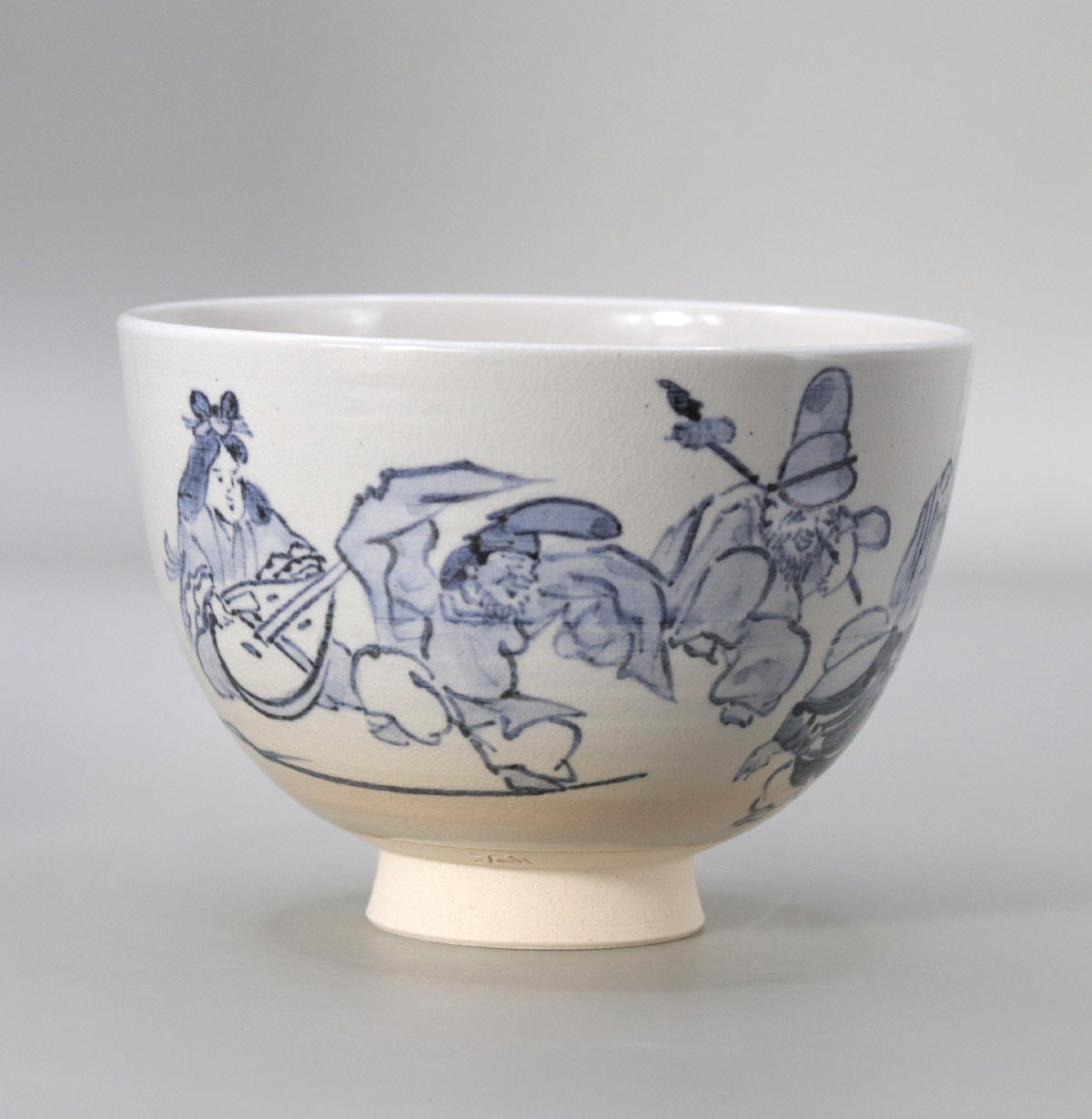 茶盌呉須画七福神 高橋道八