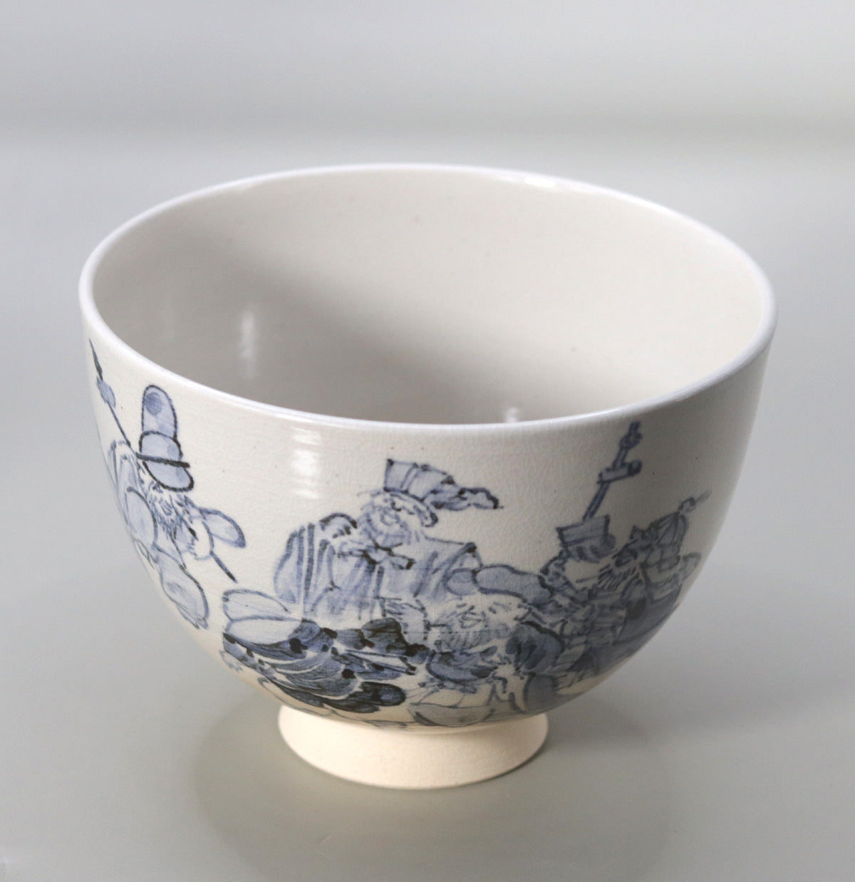 茶盌呉須画七福神 高橋道八