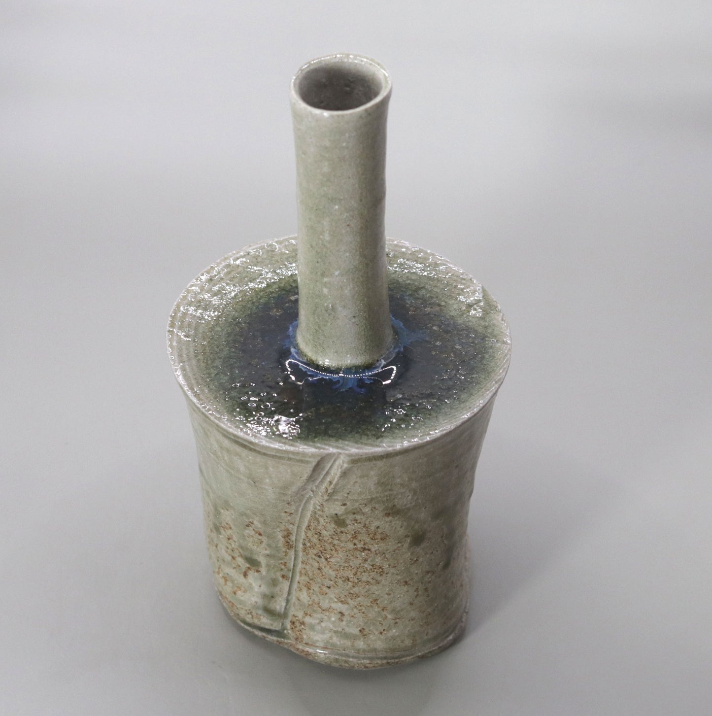 灰釉花器 竹村繁男