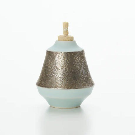 Blue-and-white porcelain, silver color, Kazuhiro Matsukawa