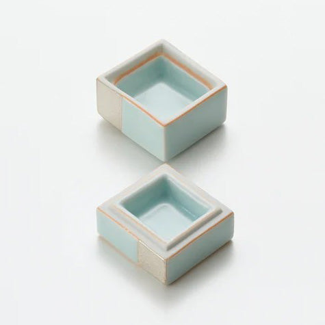 青白磁銀彩陶筥 松川和弘