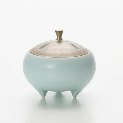 青白磁銀彩香器 松川和弘