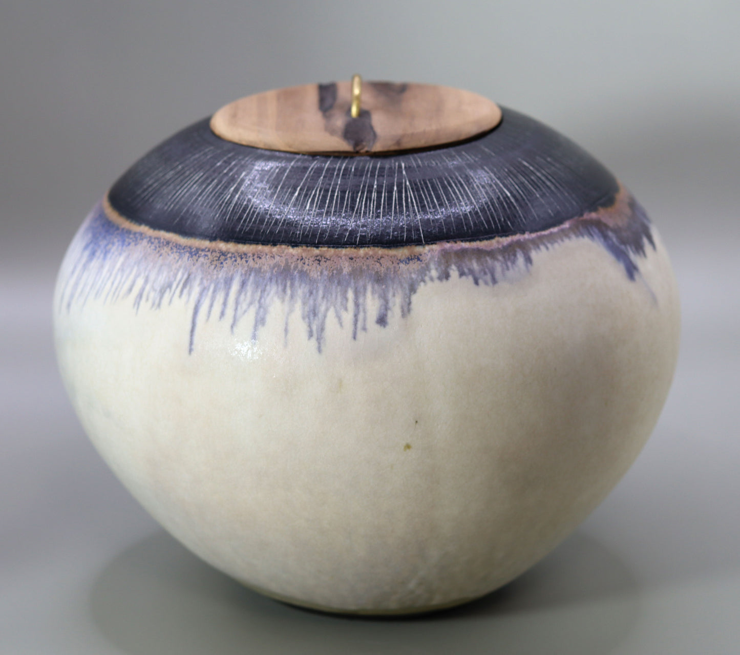 Painted gray glaze water finger Nobuto Nakaoka