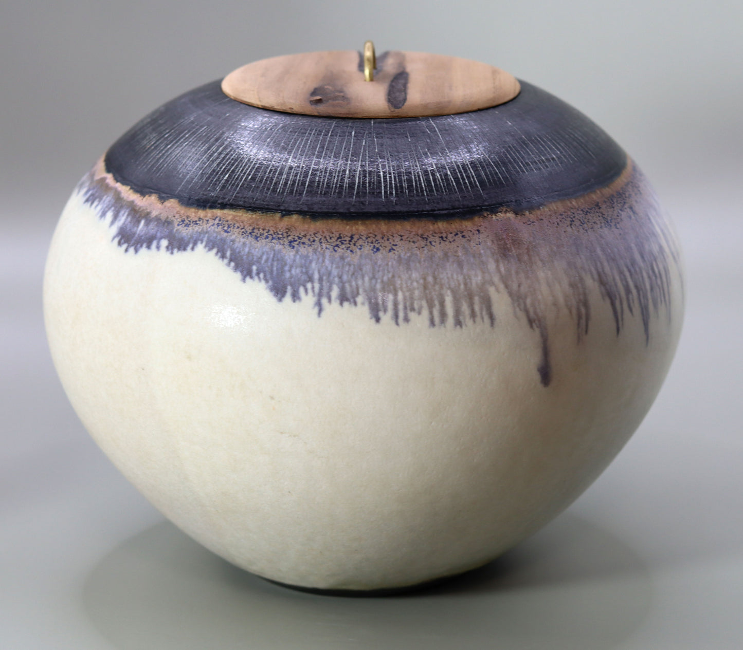 Painted gray glaze water finger Nobuto Nakaoka