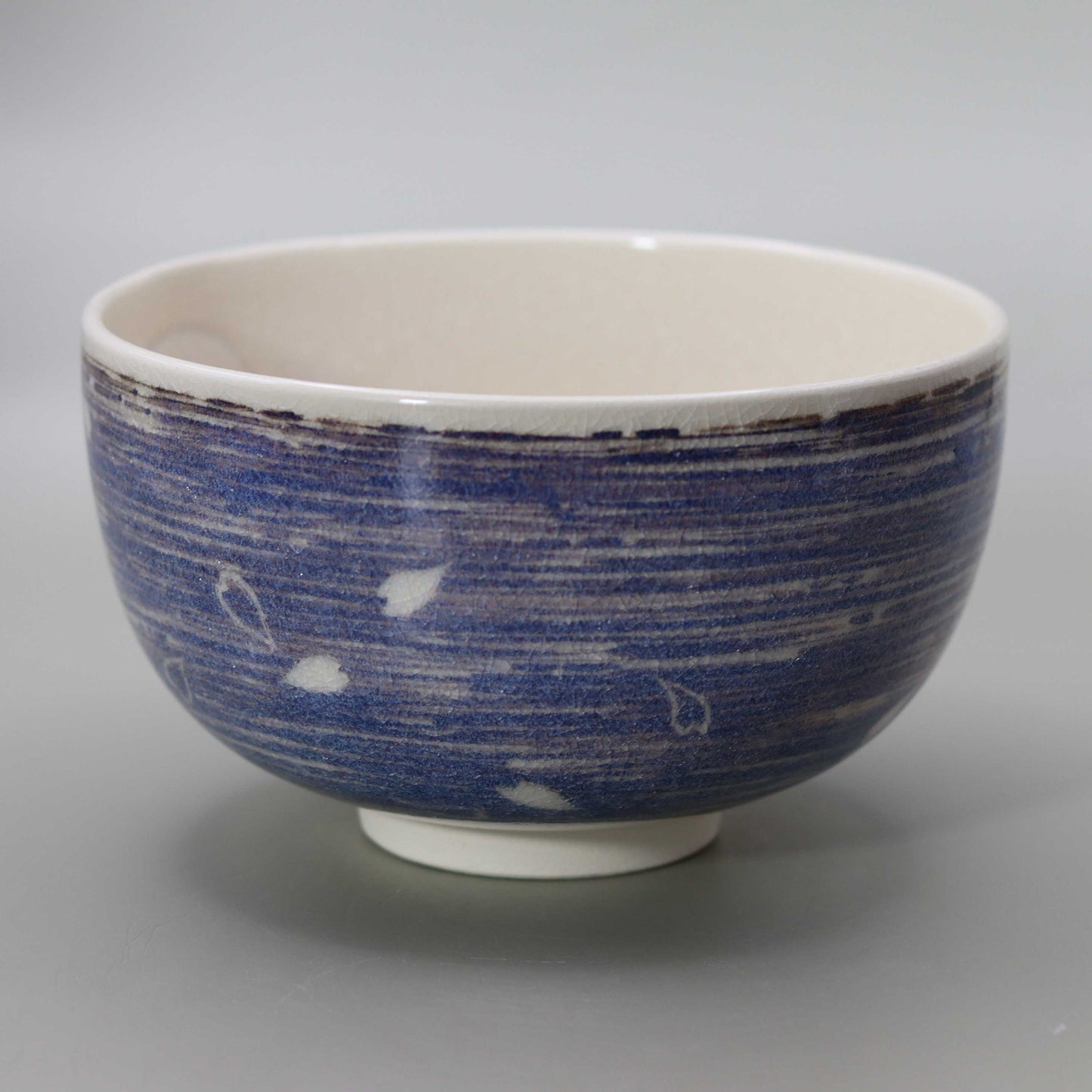 13 Straw Ash Glazed Spring Night Tea Bowl by Kosai Miyagawa