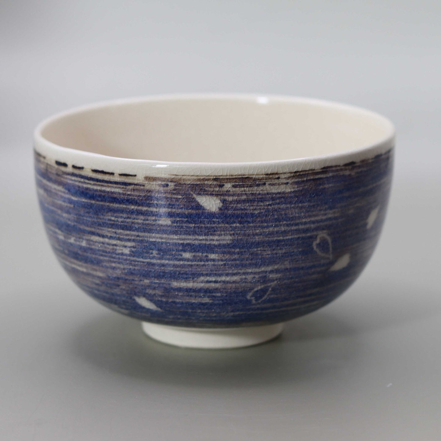 13 Straw Ash Glazed Spring Night Tea Bowl by Kosai Miyagawa