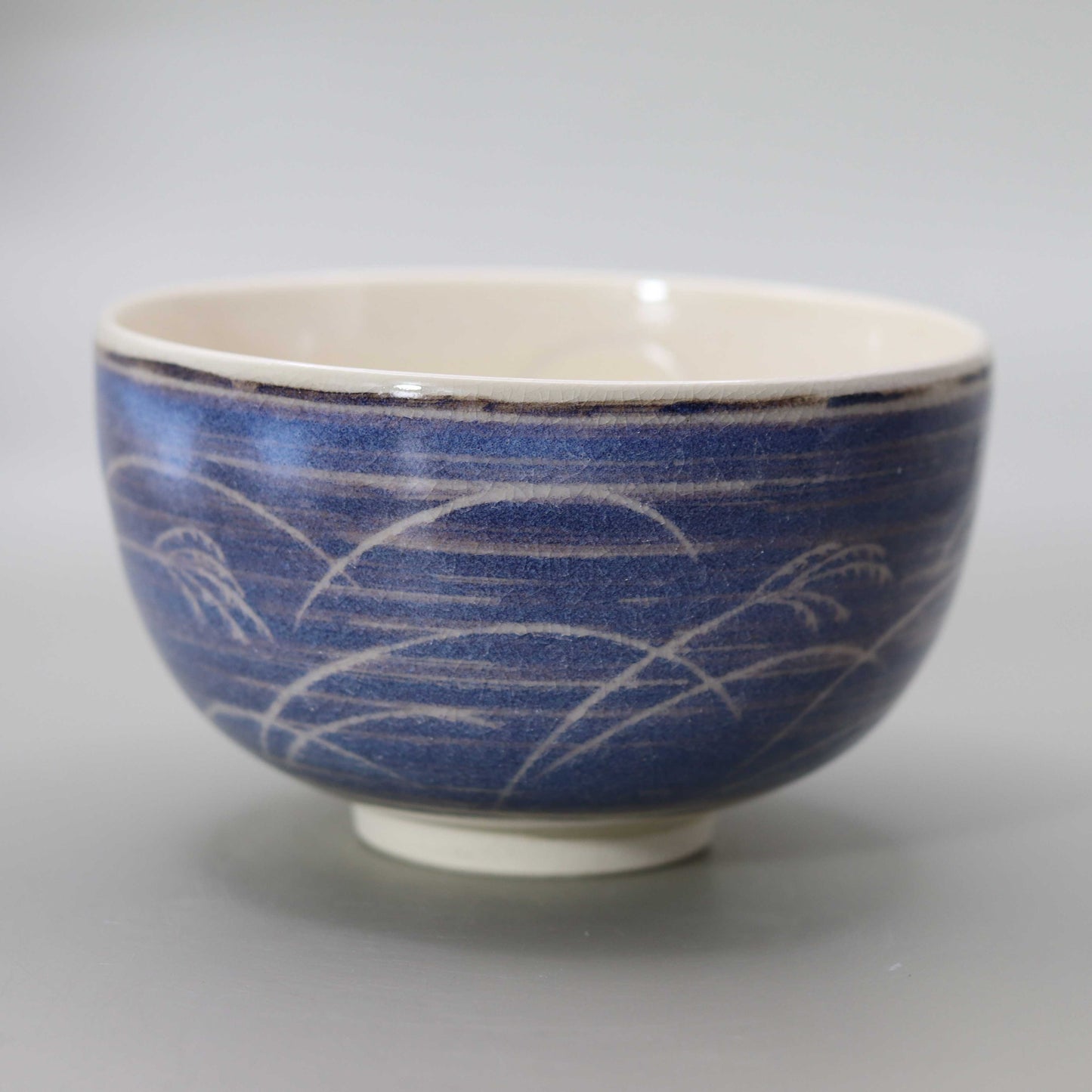 14 Straw Ash Glazed Autumn Night Tea Bowl by Kosai Miyagawa