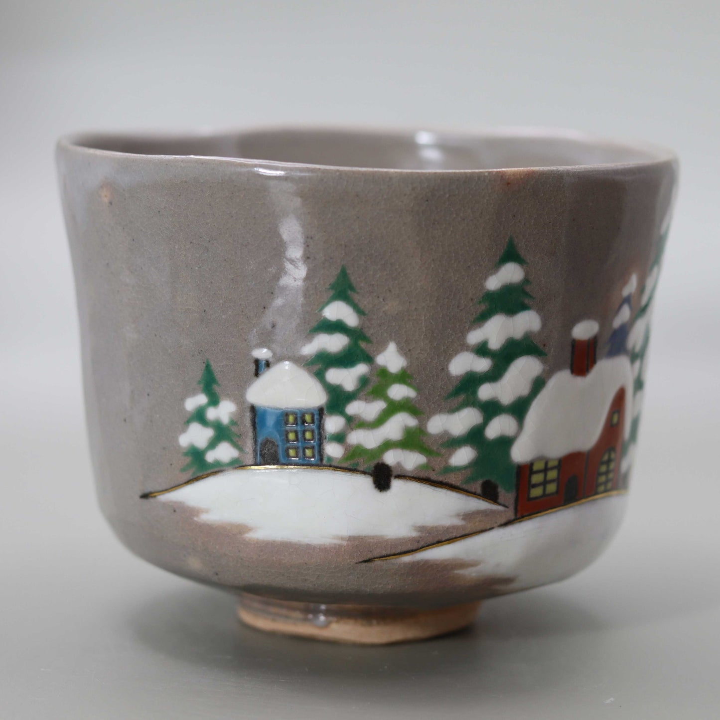 15 Christmas tea bowl by Kenzan, by Kosai Miyagawa