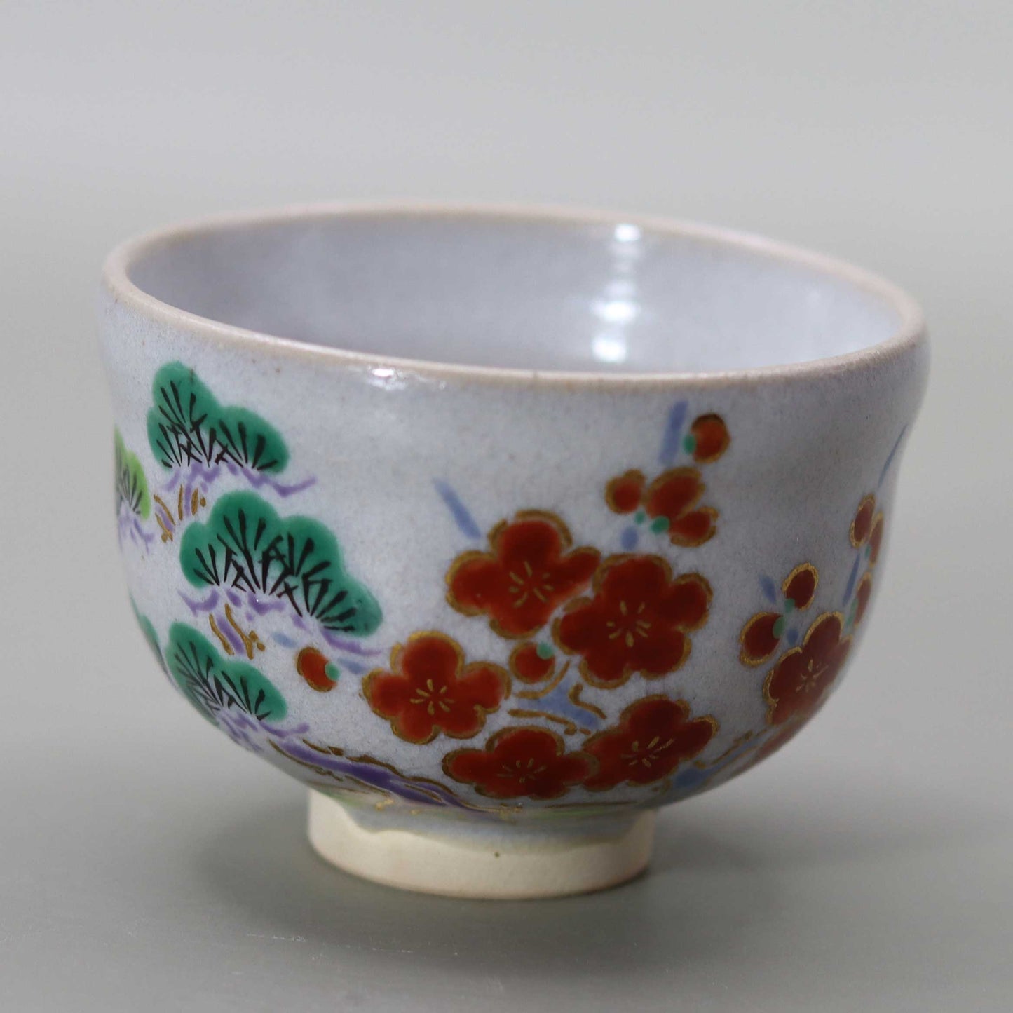 24 Straw ash glaze Horaisan sake cup by Kosai Miyagawa