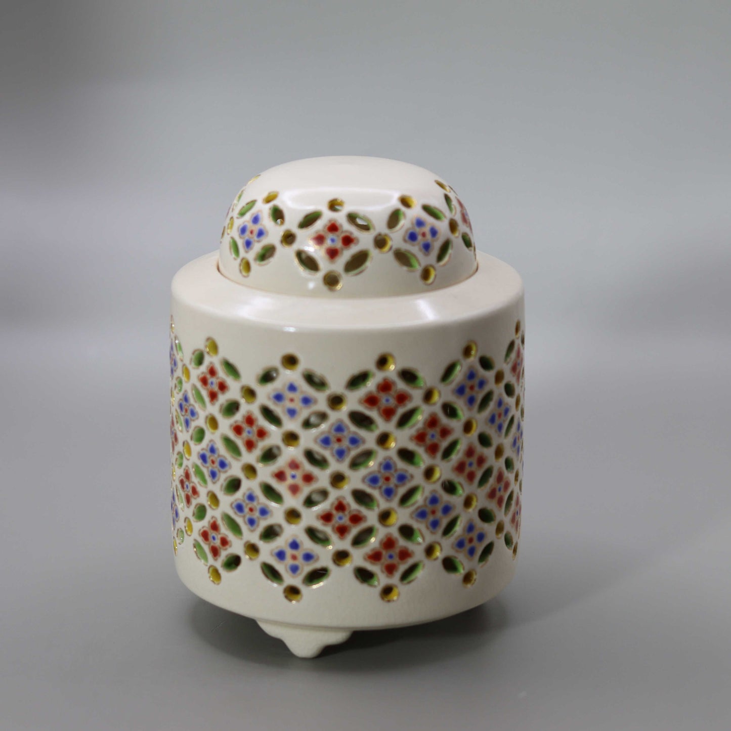 Two-colored cloisonné incense burner by Miyagawa Kosai