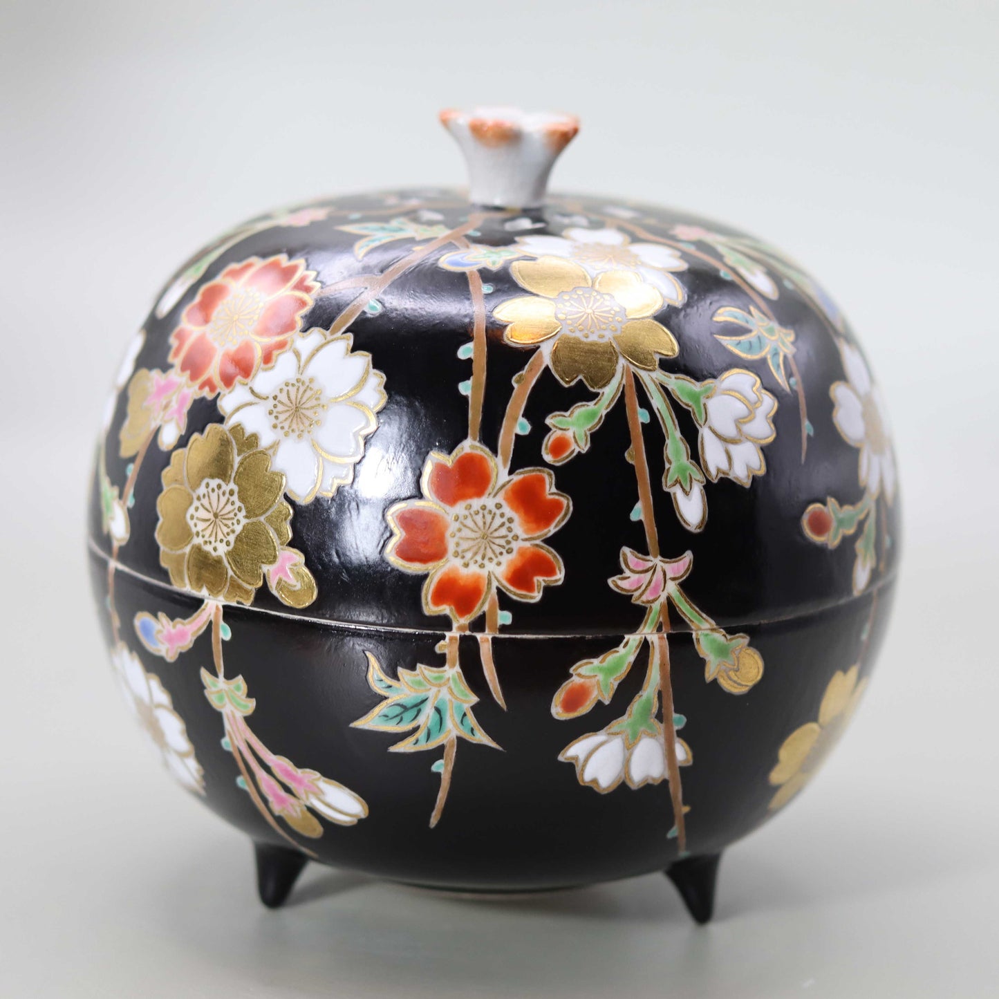 34-color cloisonné incense burner by Miyagawa Kosai