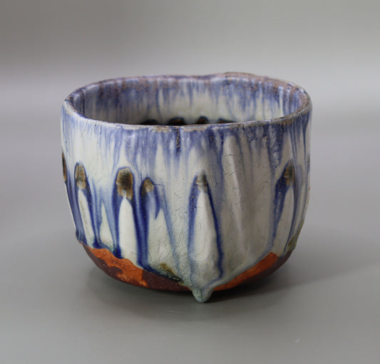 Painted gray glaze tea bowl Nobuhito Nakaoka