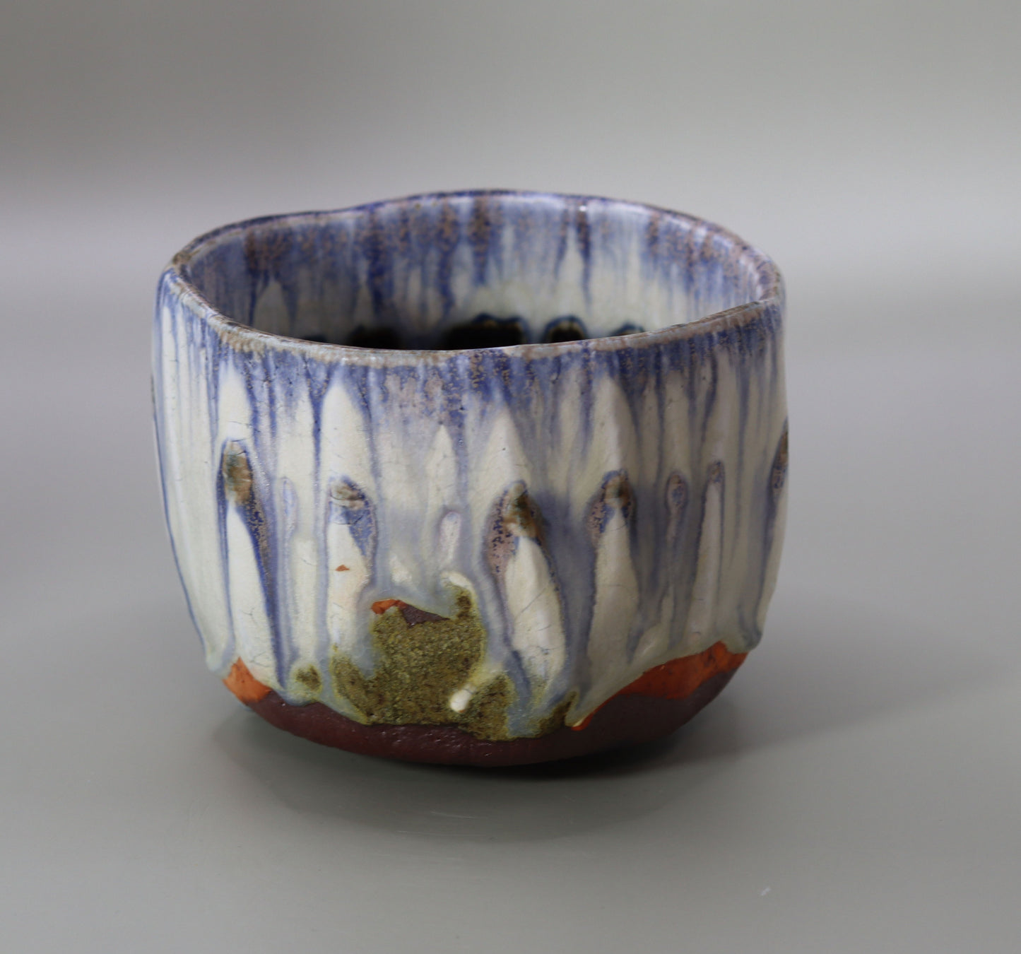 Painted gray glaze tea bowl Nobuhito Nakaoka