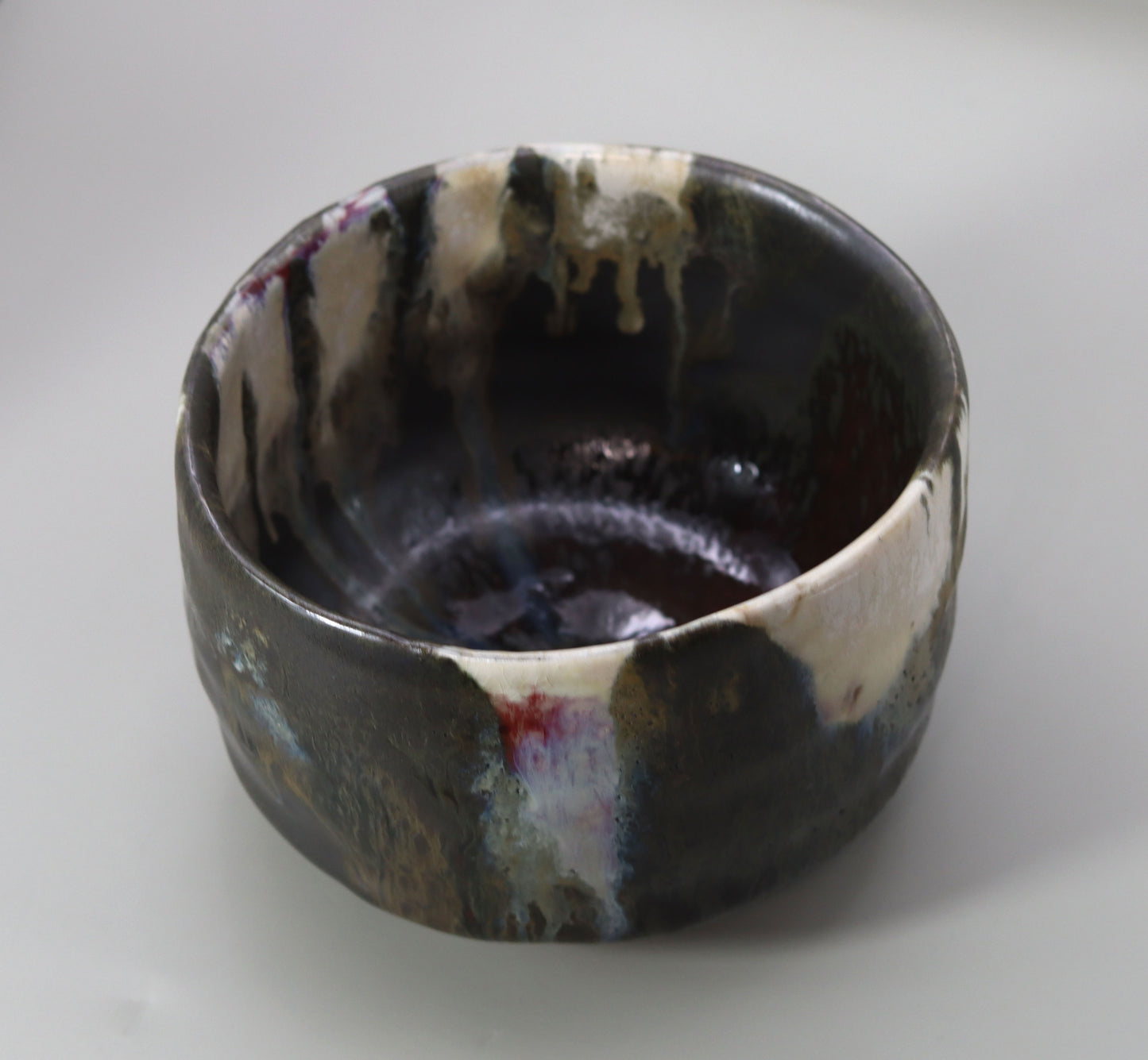 Tanba ash-glazed tea bowl by Syusaku Ichino