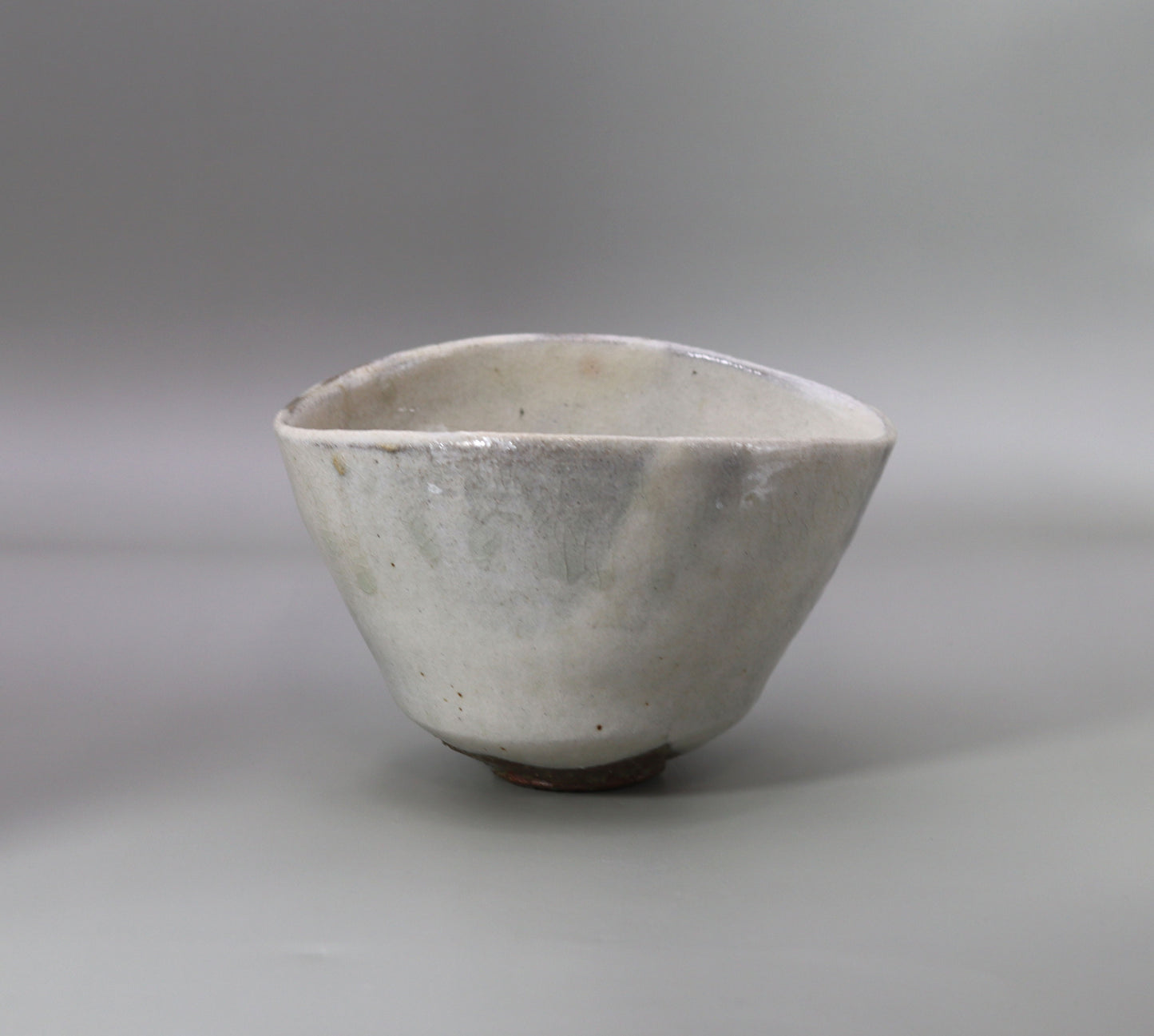 White Tanba Tea Bowl by Takeshi Shimizu