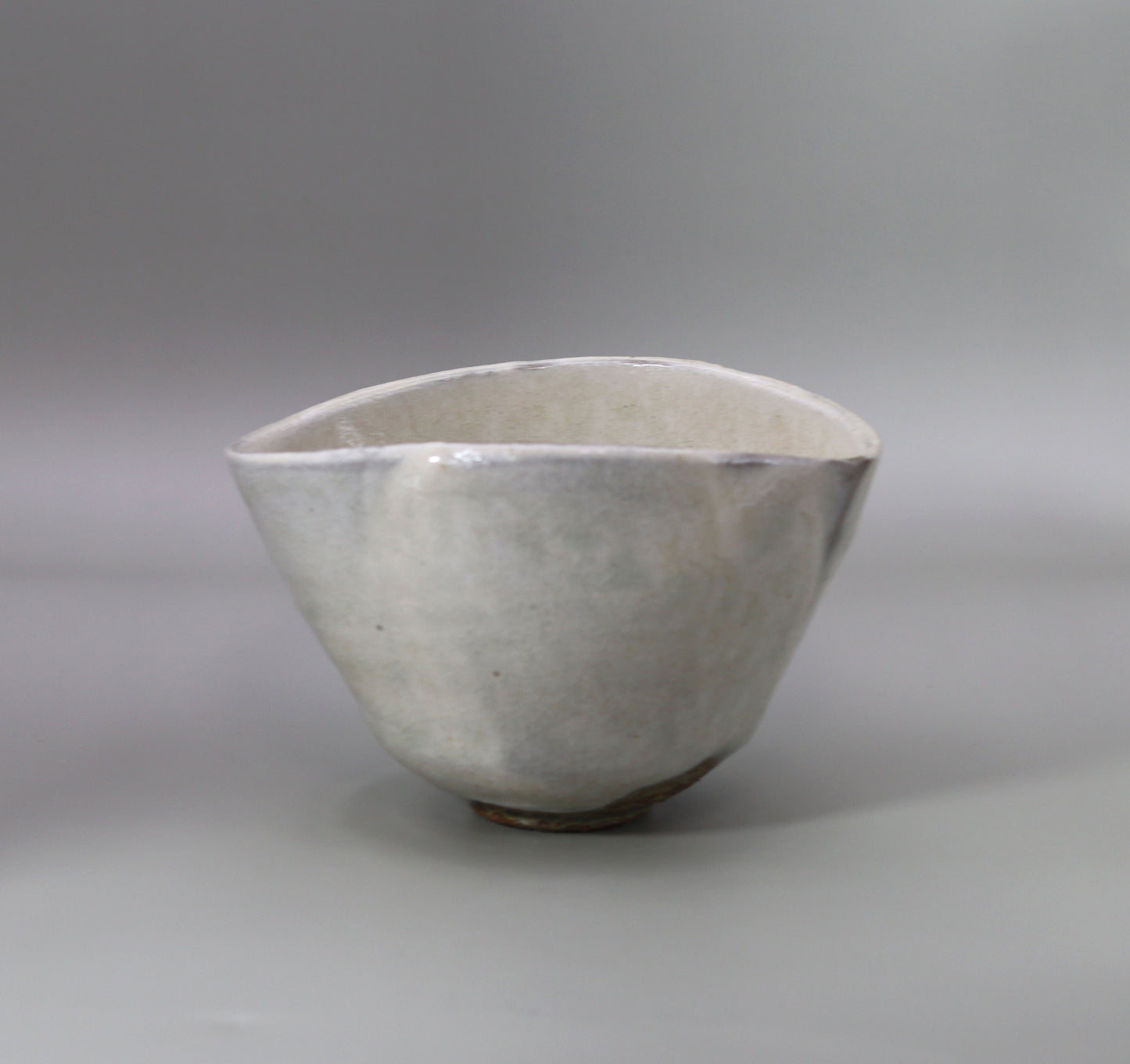 White Tanba Tea Bowl by Takeshi Shimizu