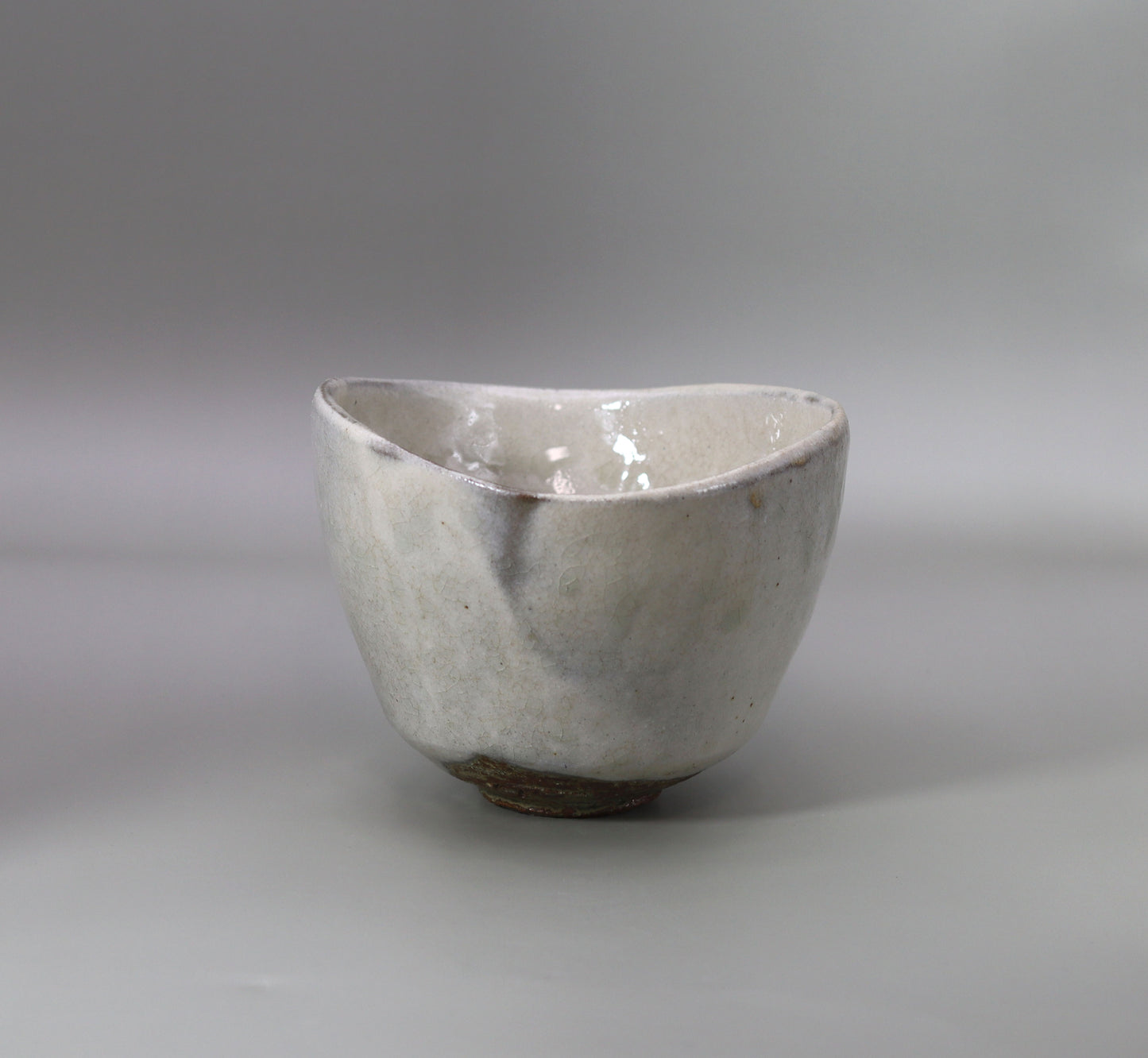 White Tanba Tea Bowl by Takeshi Shimizu