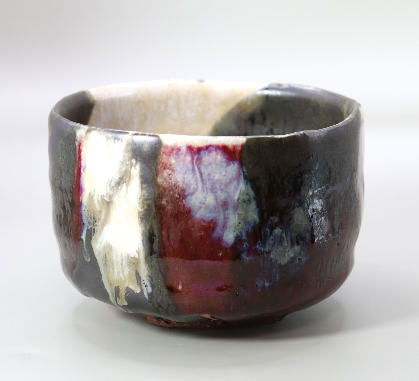 Tanba ash-glazed tea bowl by Syusaku Ichino