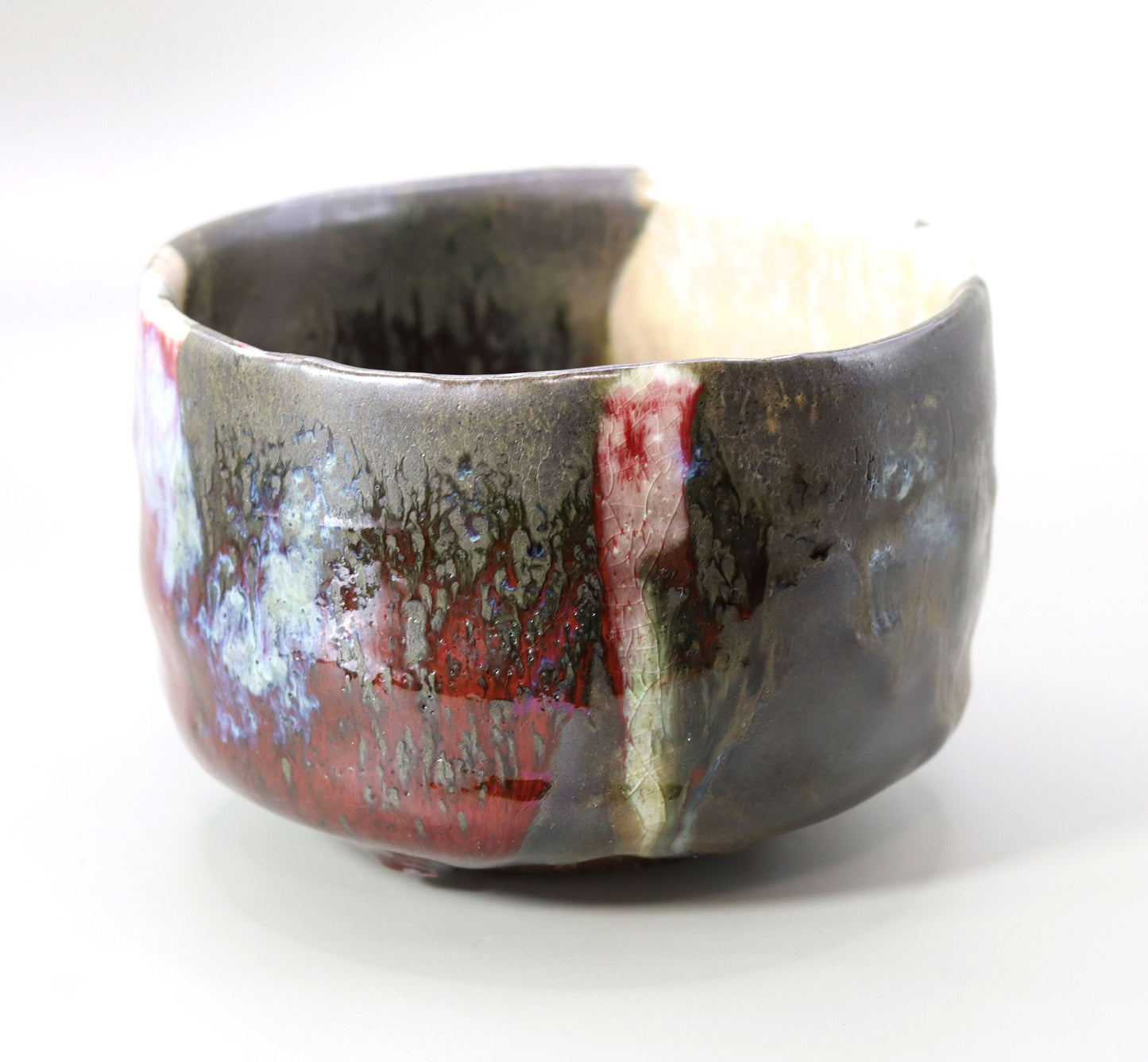 Tanba ash-glazed tea bowl by Syusaku Ichino