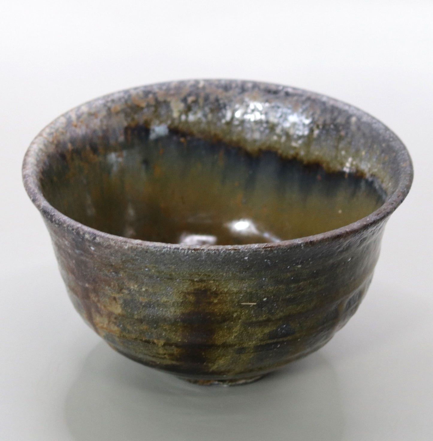 Yakushiji Temple East Pagoda Foundation Clay Iron Glazed Kiln Change Tea Bowl by Rakusai Onishi