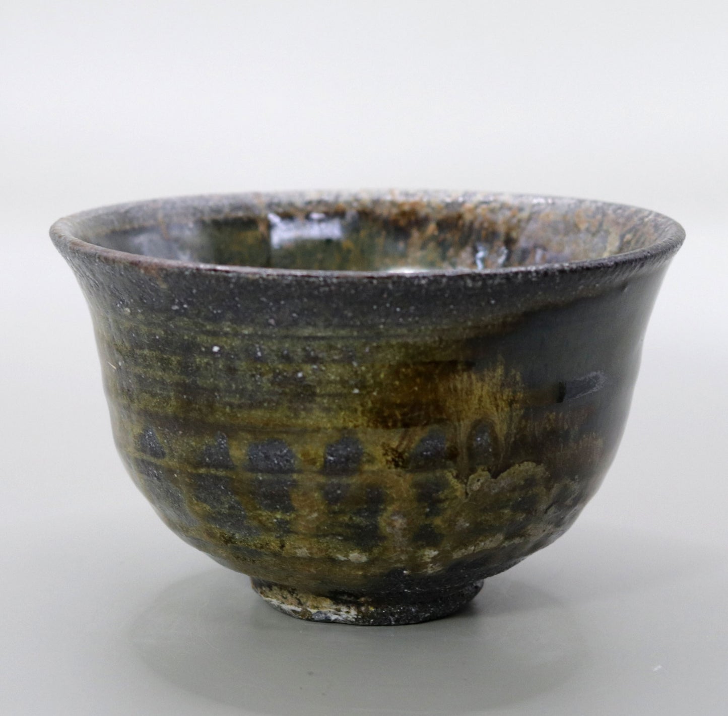 Yakushiji Temple East Pagoda Foundation Clay Iron Glazed Kiln Change Tea Bowl by Rakusai Onishi