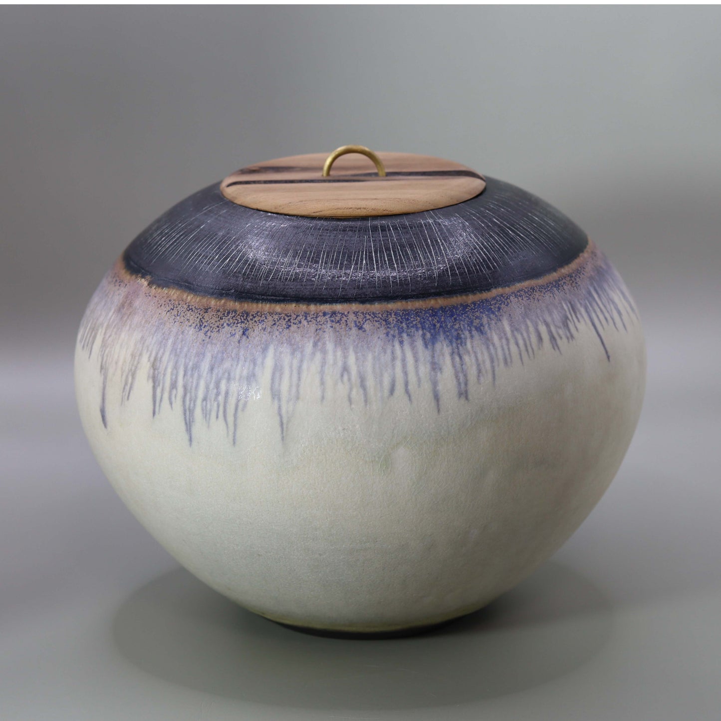 Painted gray glaze water finger Nobuto Nakaoka